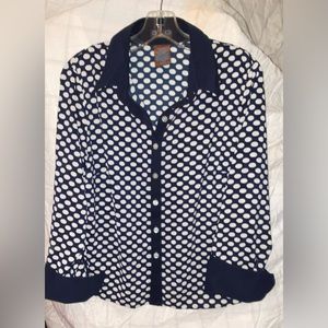 Poka dot sheet quarter sleeve shirt